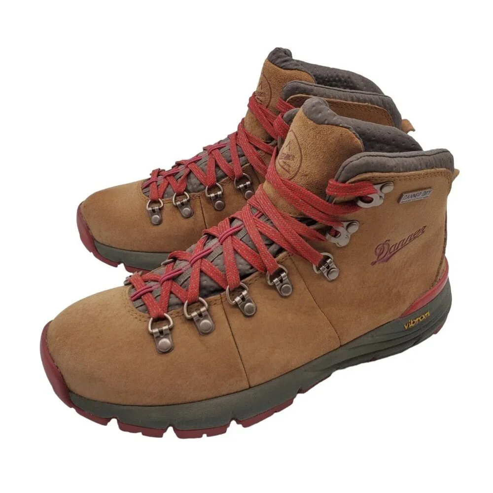 DANNER Dry Womens 4.5" 'Mountain 600' WP Brown Suede Hiking Boots Sz 7.5 M $190